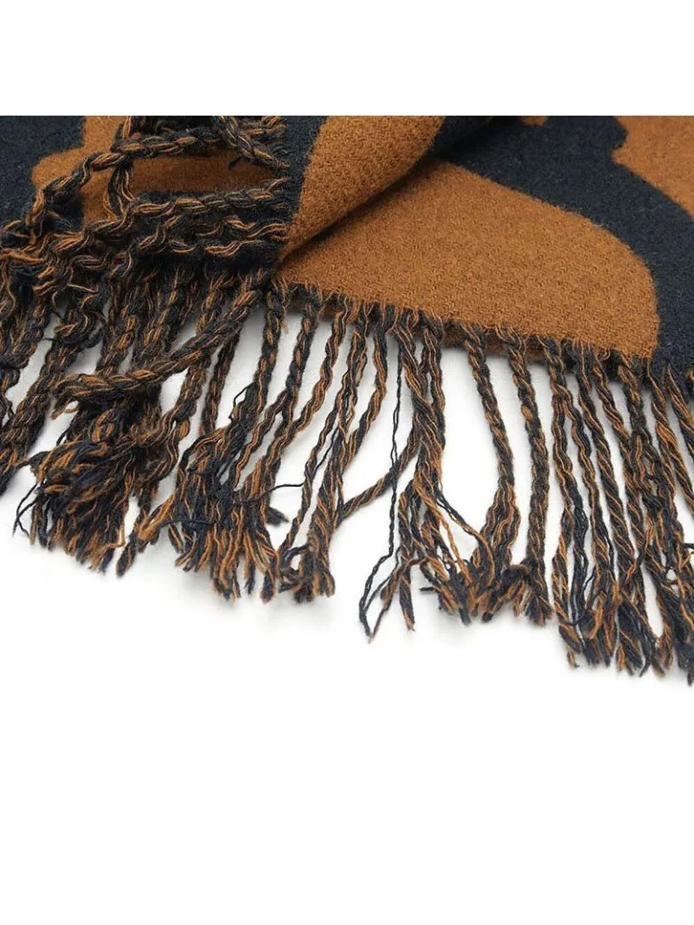 Hermes Book le Camaille Scarf Cashmere Black Brown